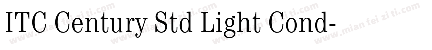 ITC Century Std Light Cond字体转换